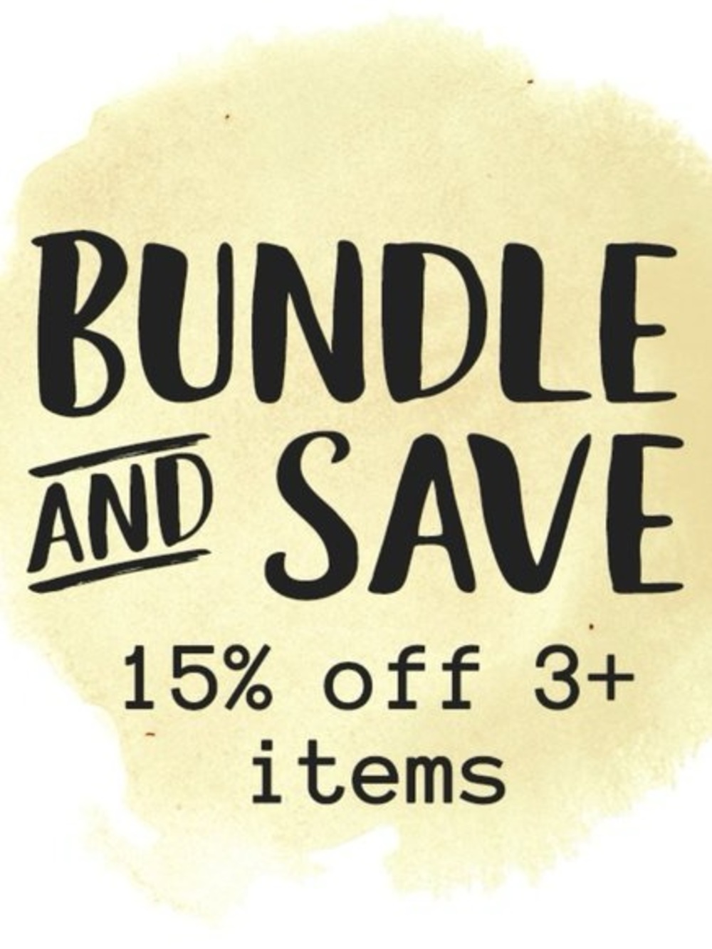 Bundle and Save Graphic Sign - Cream & Black